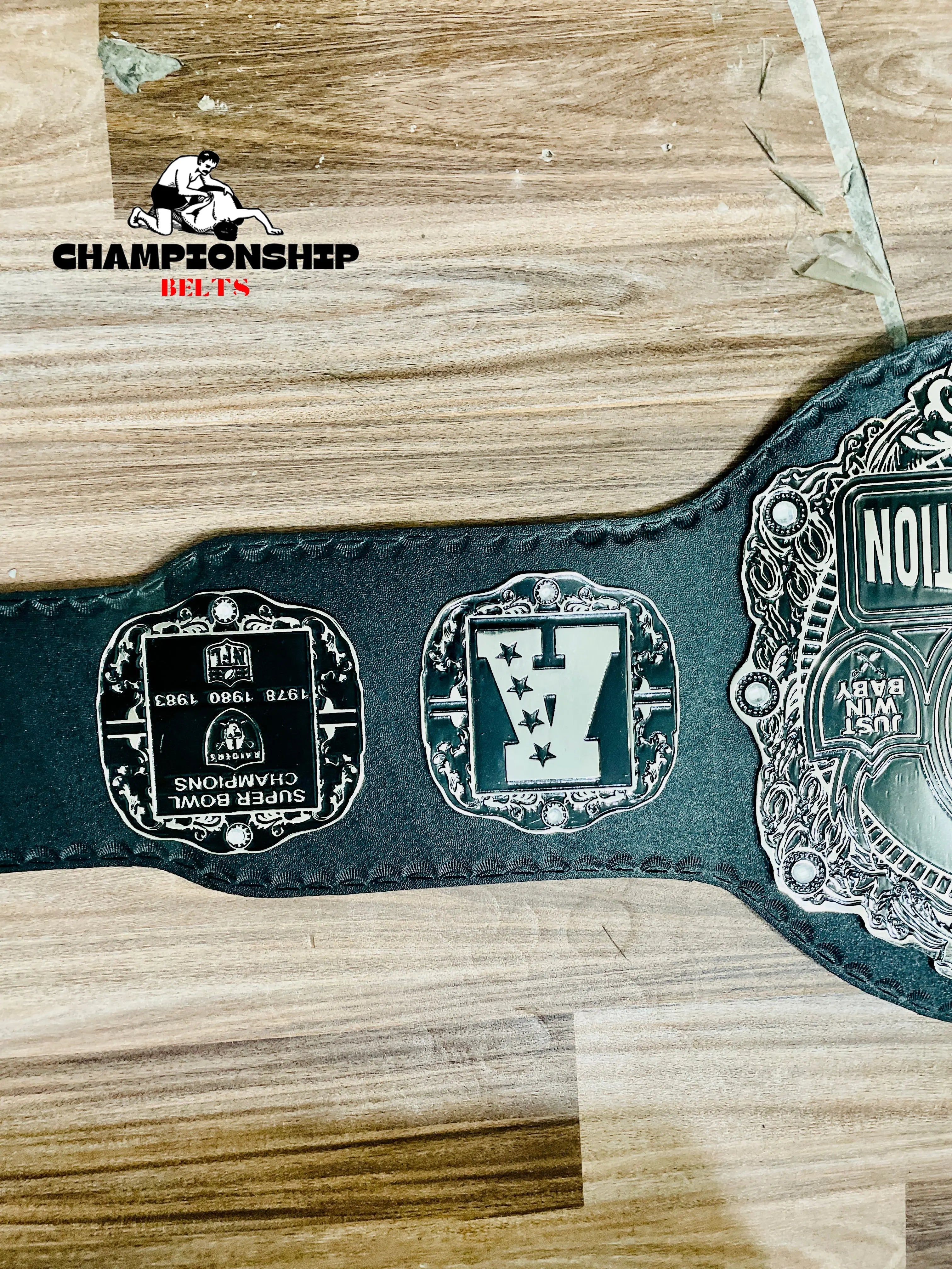 Las Vegas NFL Championship Belts Raiders Heavyweight NFL Title Belt