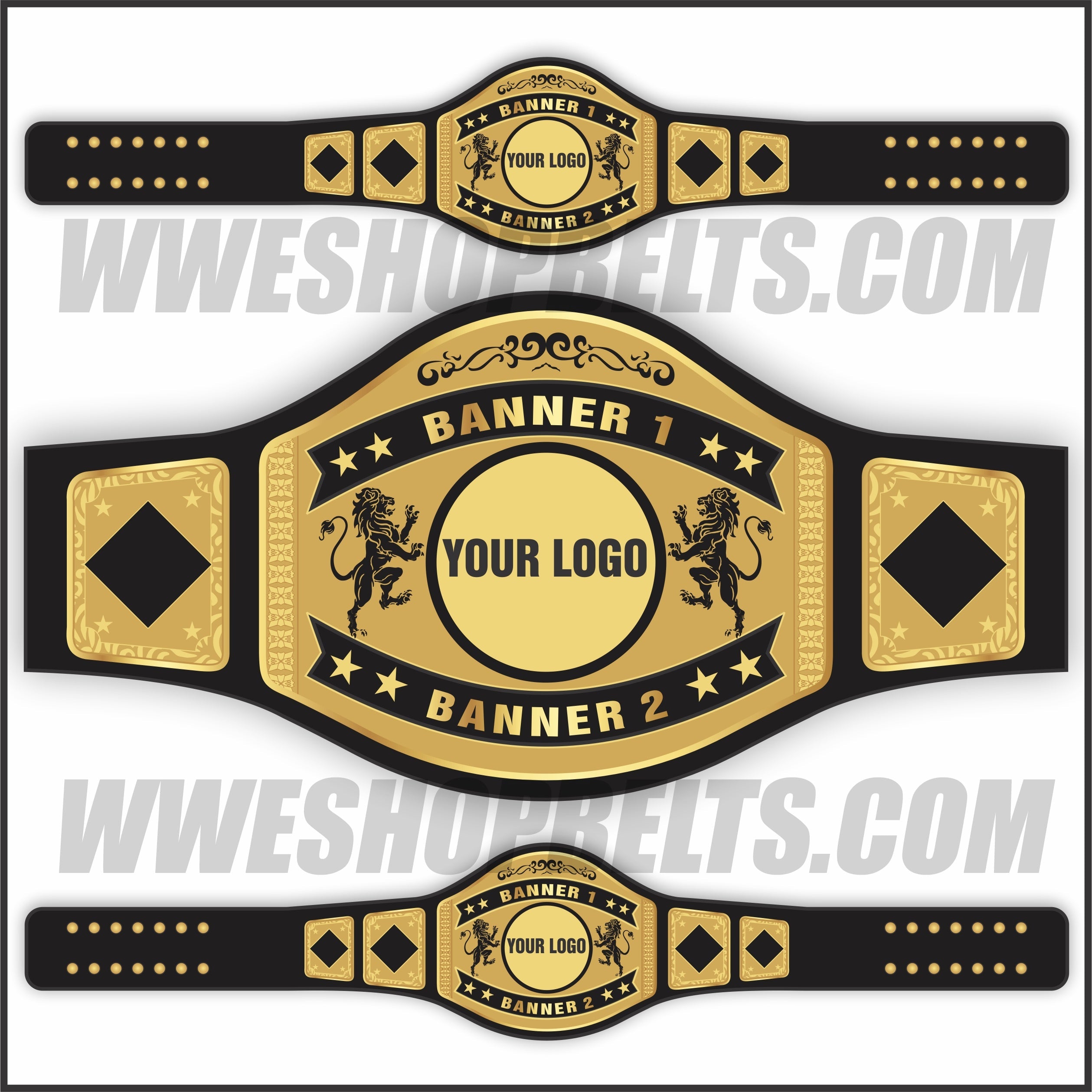Personalized WWE-Style Championship Belt with Custom Name Plate
