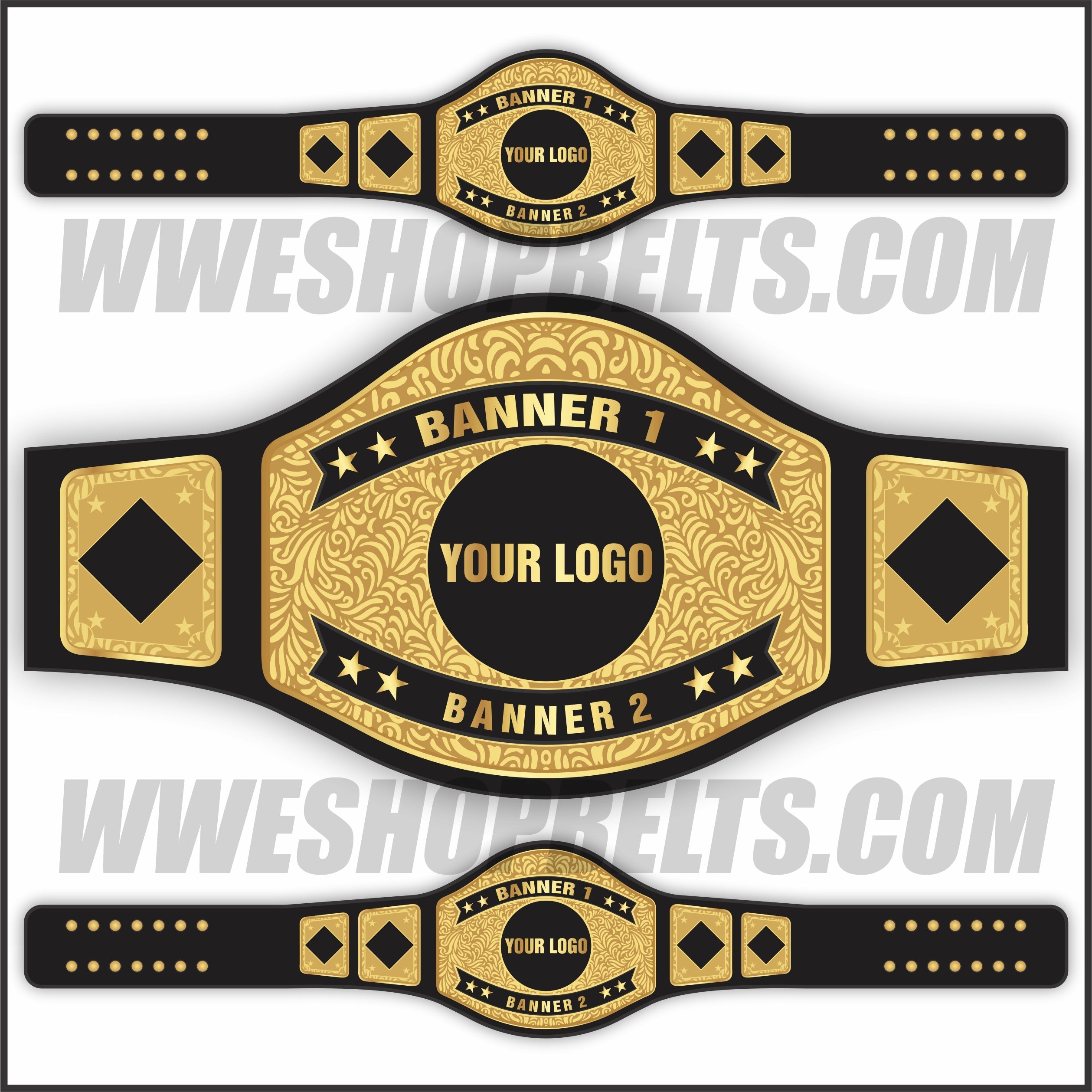 Custom Belts, Add Your Name Plate on Customizable Championship Belts for Halloween, Christmas, Valentine's, Skull Bone