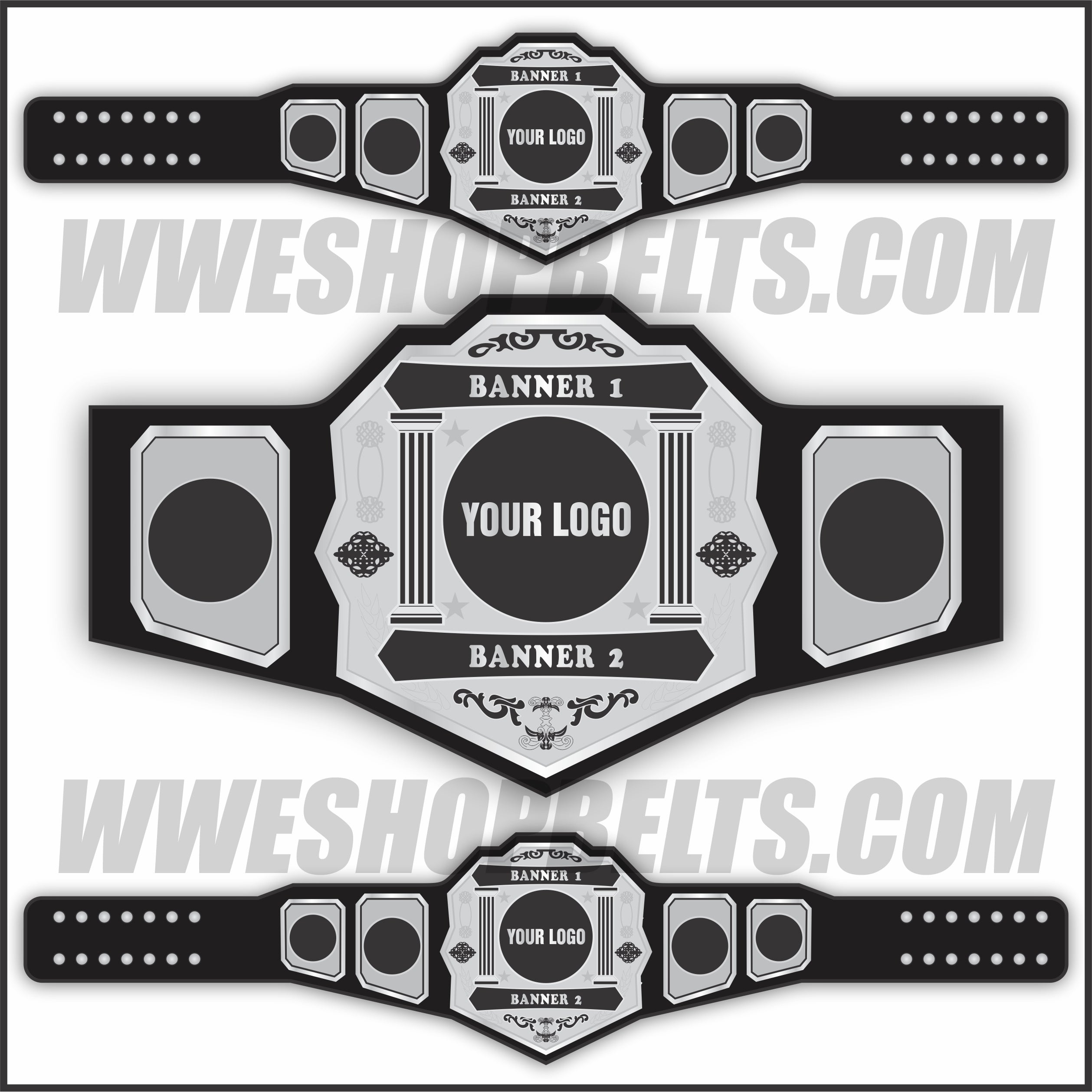 Custom Made Title Belt with Silver or Gold Color Option