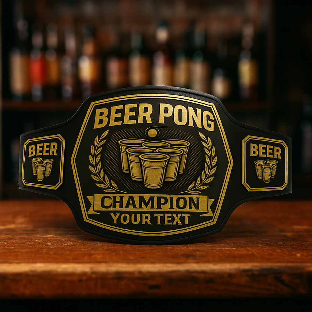 Customized Beer Pong Championship Belt