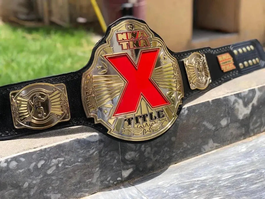 24K Gold NWA TNA X Division CNC Championship Belt