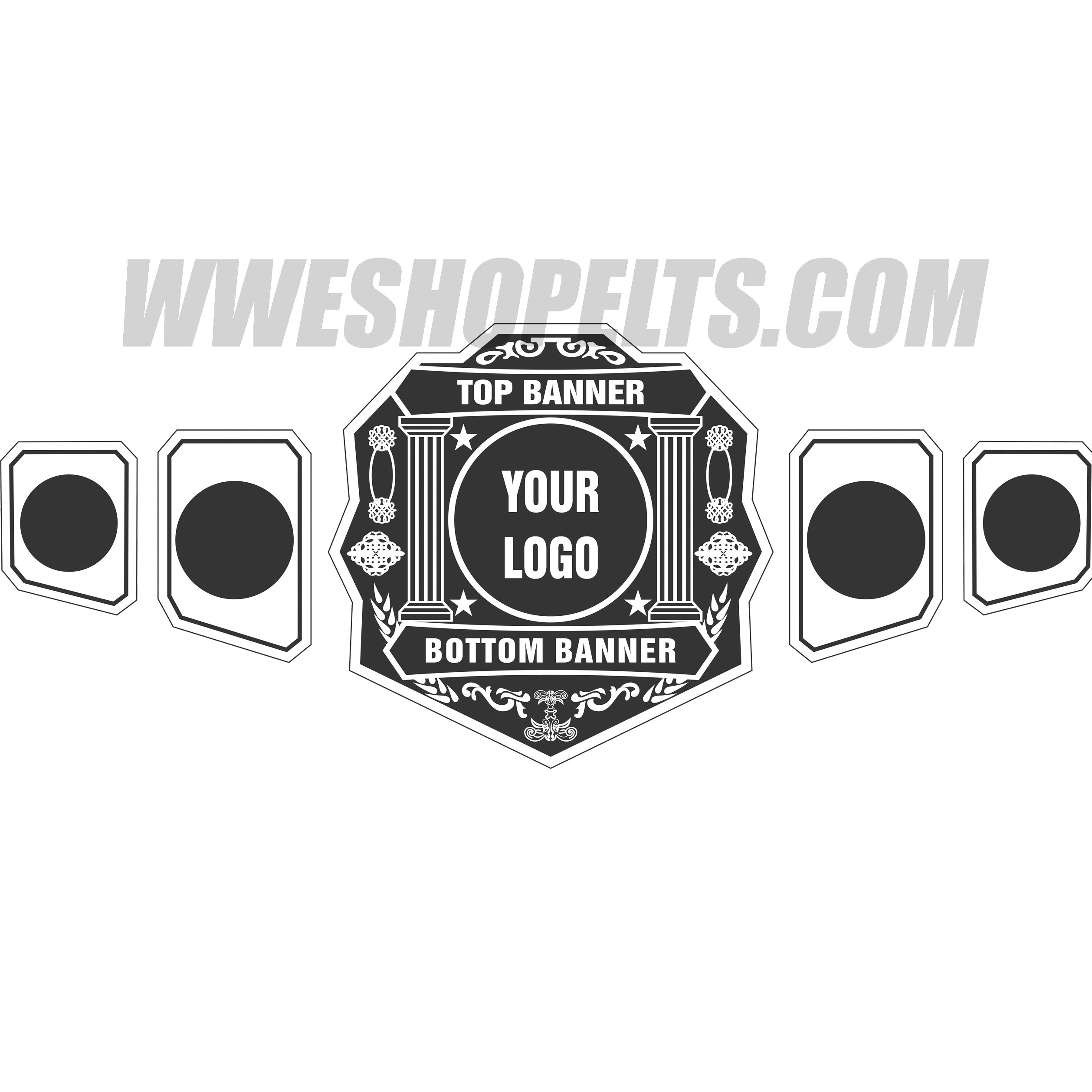 Custom Made Title Belt with Silver or Gold Color Option