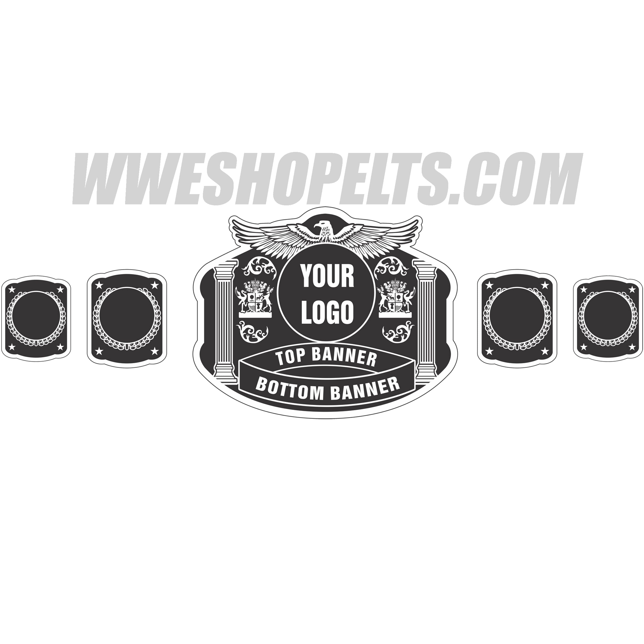 Custom Champion Belt with Eagle Plate Design