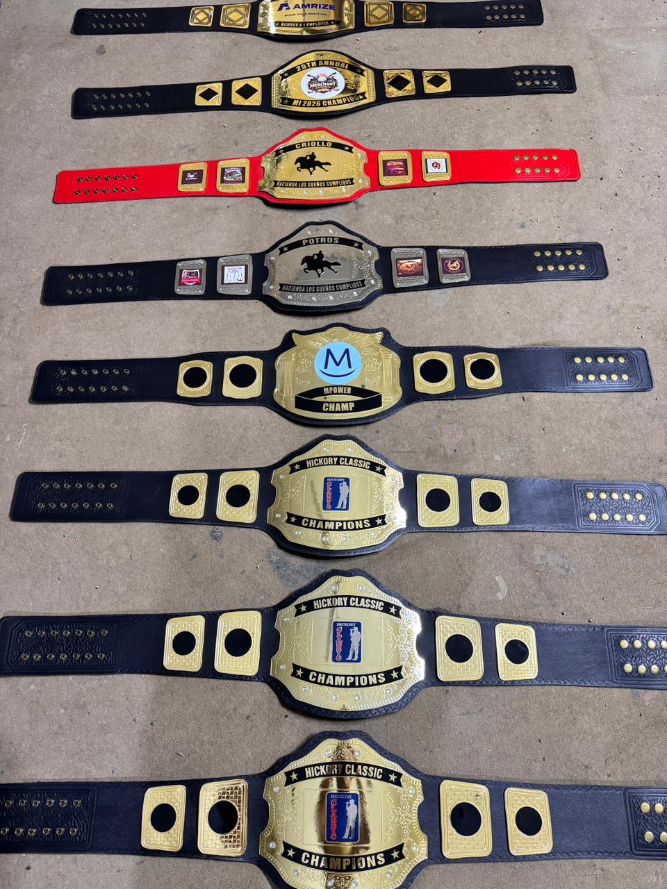Customized Championship Belt with Custom Name Plate