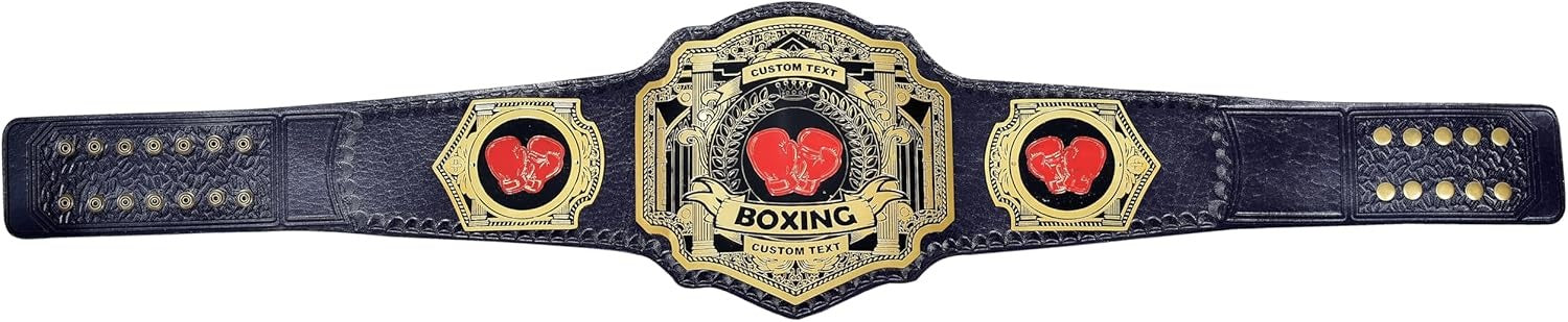 Custom Boxing Championship Belt with Boxing Plate Design