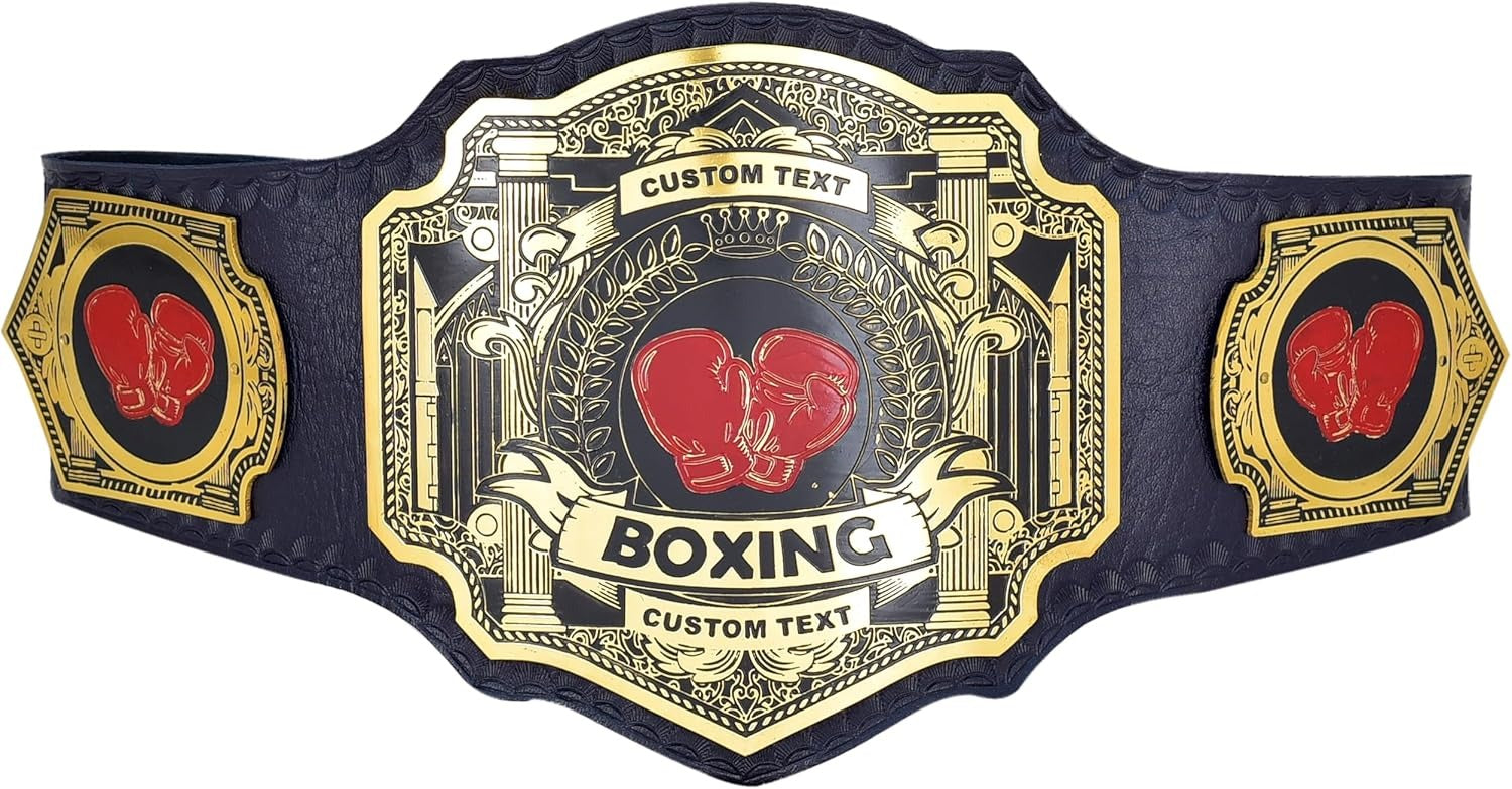 Custom Boxing Championship Belt with Boxing Plate Design