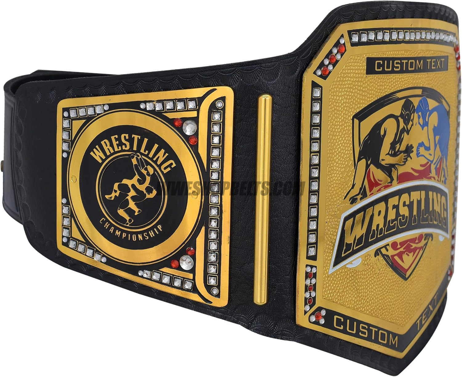 Custom Made Wrestling Belt with Wrestling Plate Design