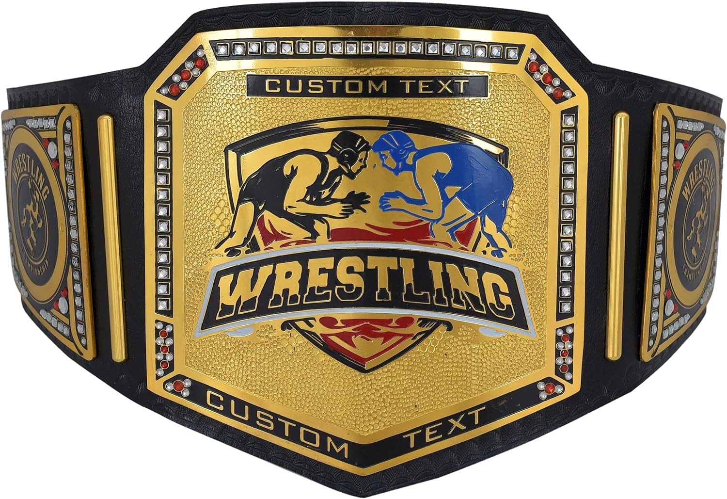 Custom Made Wrestling Belt with Wrestling Plate Design