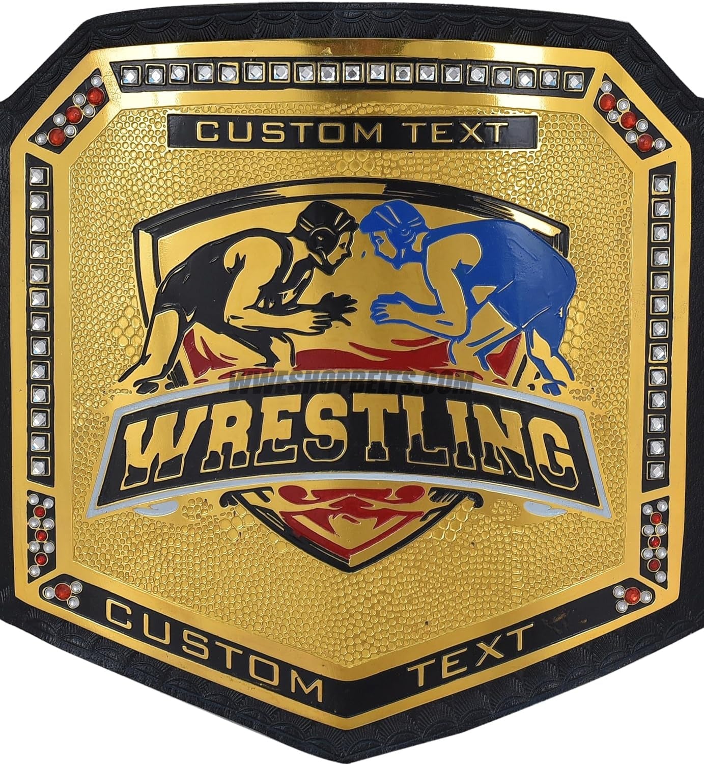 Custom Made Wrestling Belt with Wrestling Plate Design