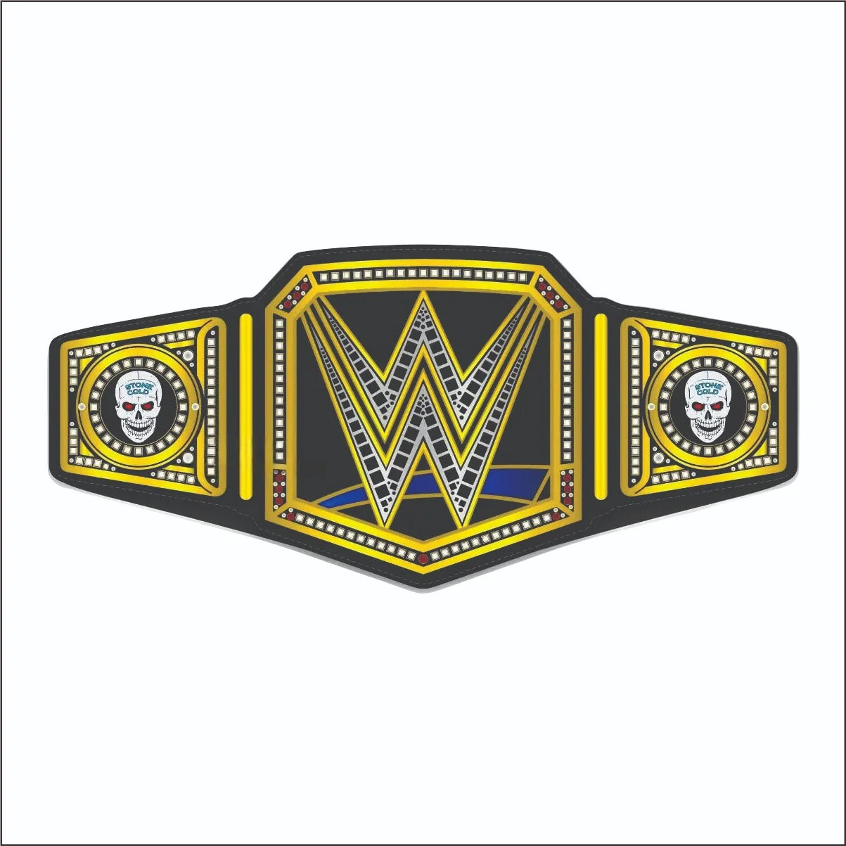 stone cold smoking skull belt​