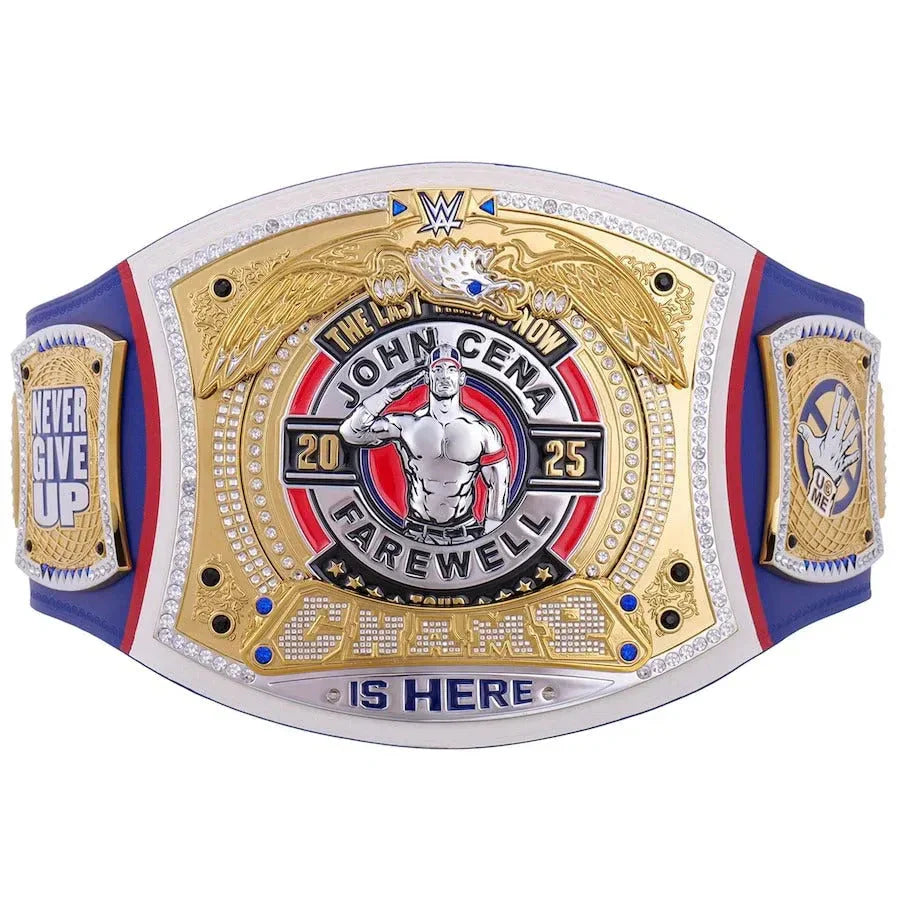 John Cena Farewell Tour SummerSlam 2025 Blue Spinner Championship Replica Title Belt ChampionshipBeltUS