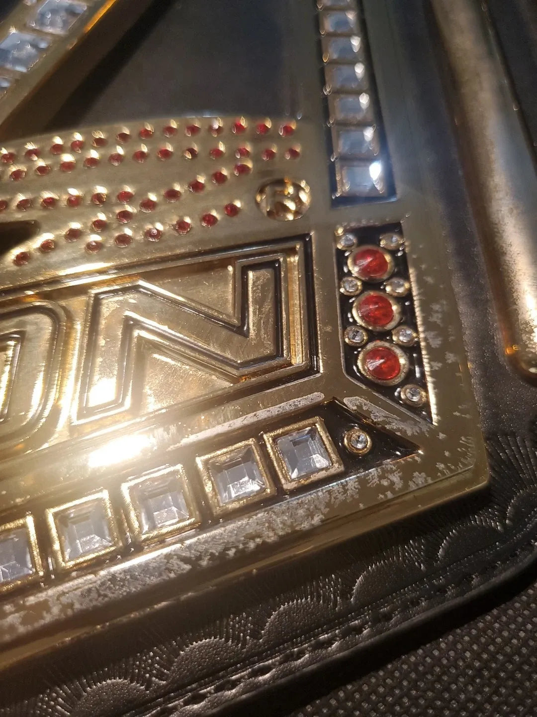 WWE REPLICA TITLE BELT  SCRATCH LOGO BY CM PUNK !!