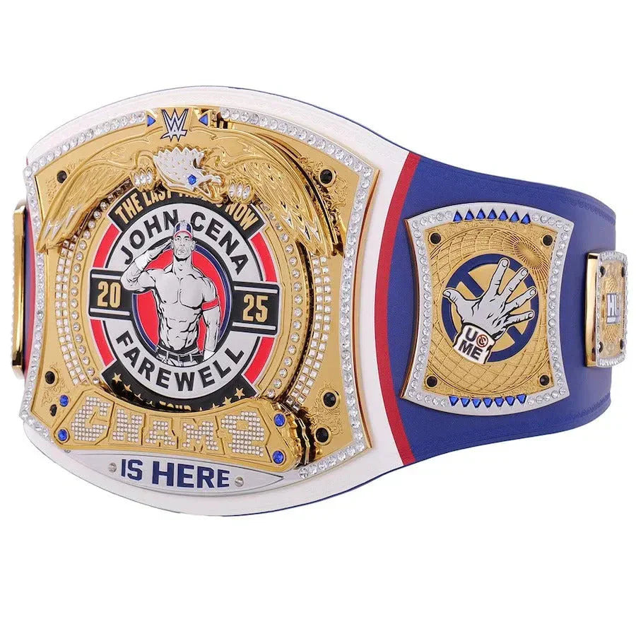 John Cena Farewell Tour SummerSlam 2025 Blue Spinner Championship Replica Title Belt ChampionshipBeltUS