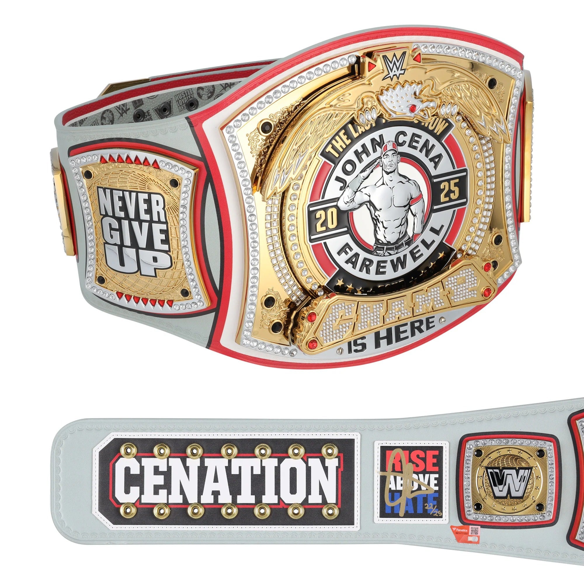 John Cena Autographed Farewell Tour 2025 Dayton Championship Replica Belt – Limited Edition of 25