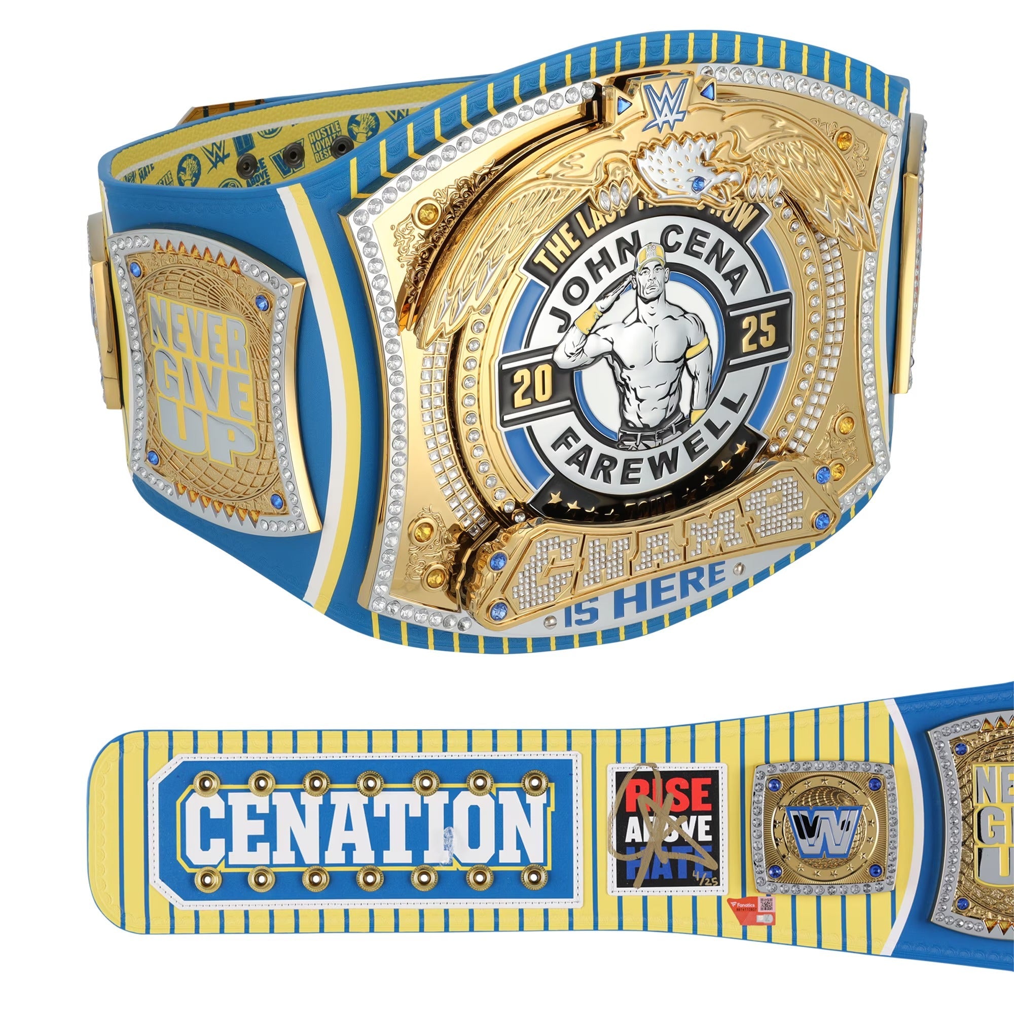 John Cena Autographed Farewell Tour 2025 WrestlePalooza Indianapolis Spinner Championship Replica Belt – Limited Edition of 25