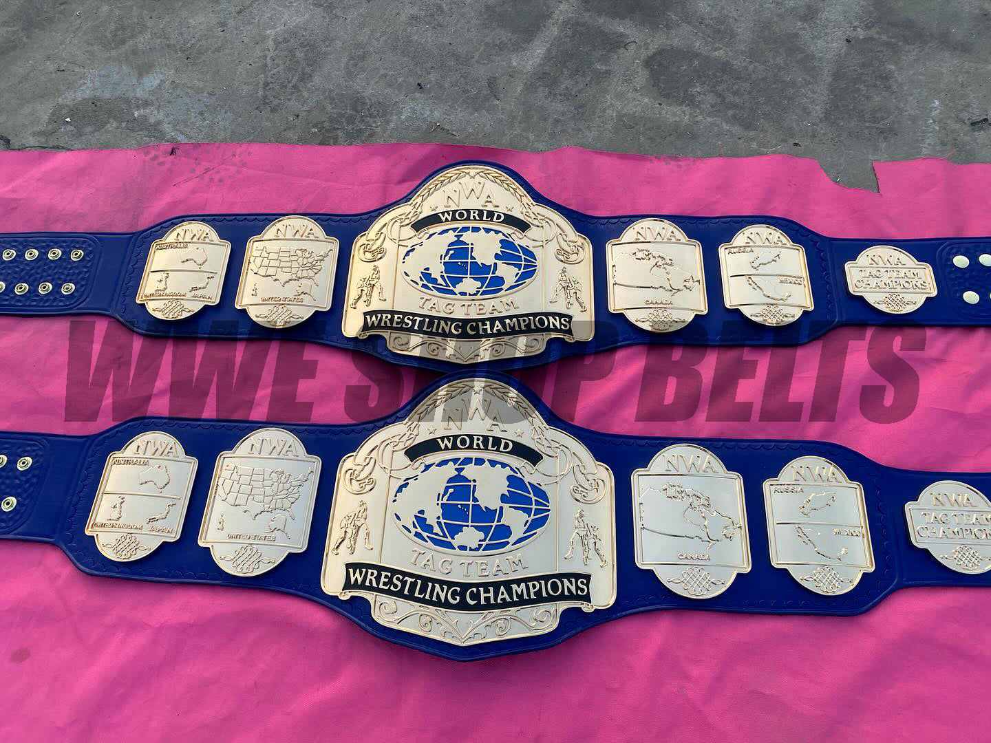 24K CNC NWA World Tag Team Heavyweight Championship Belt Replica