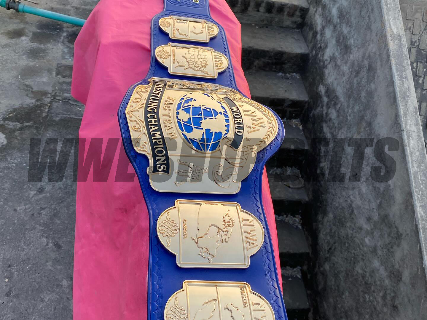24K CNC NWA World Tag Team Heavyweight Championship Belt Replica