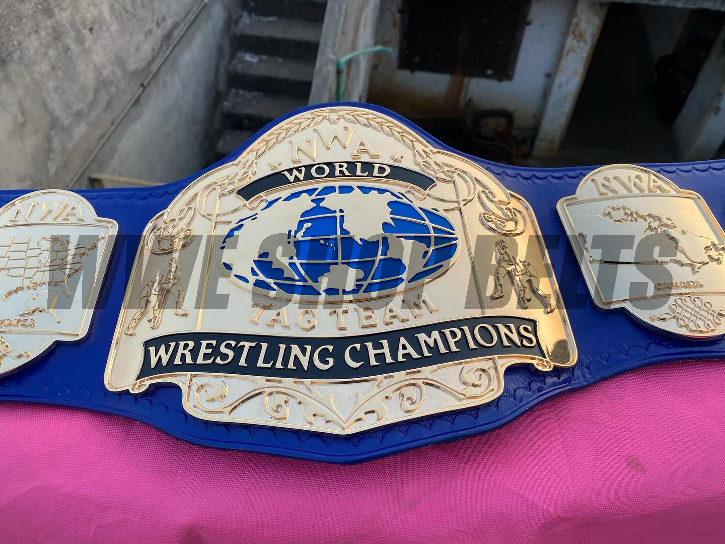 24K CNC NWA World Tag Team Heavyweight Championship Belt Replica