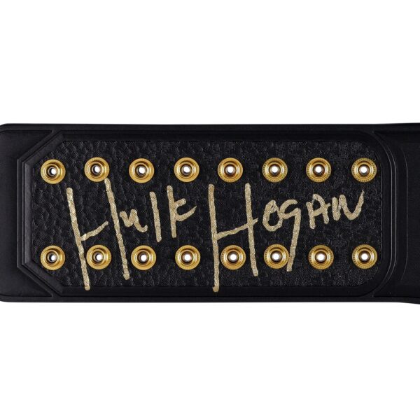 Hulk Hogan WWE Autographed Winged Eagle Replica Title Belt