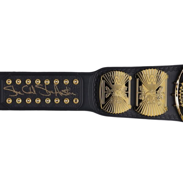 "Stone Cold" Steve Austin WWE Autographed Winged Eagle Championship Replica Title Belt