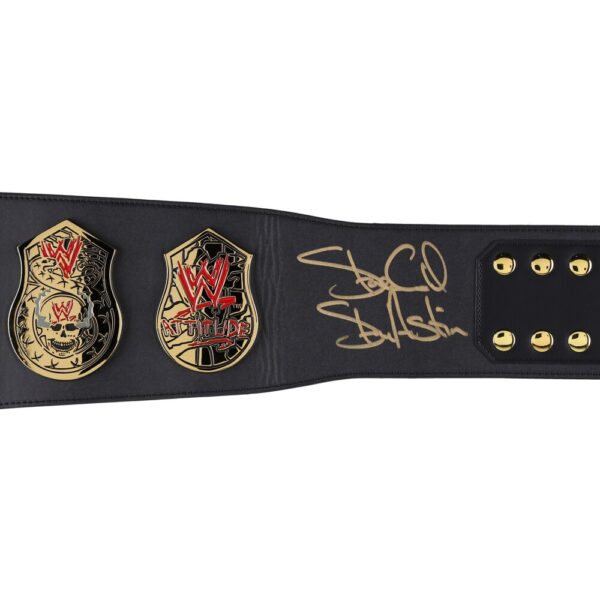 "Stone Cold" Steve Austin WWE Autographed Smoking Skull Championship Replica Title Belt