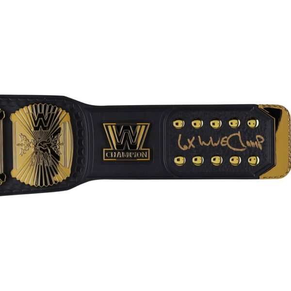 "Stone Cold" Steve Austin Autographed Winged Eagle Replica Title Belt with "6X WWE Champ" Inscription